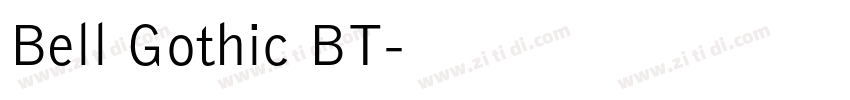 Bell Gothic BT字体转换